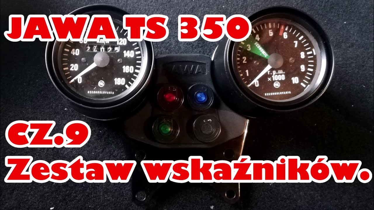 9.Jawa TS350.Historia prawdziwa.Zestaw wskaźników(instrument cluster)