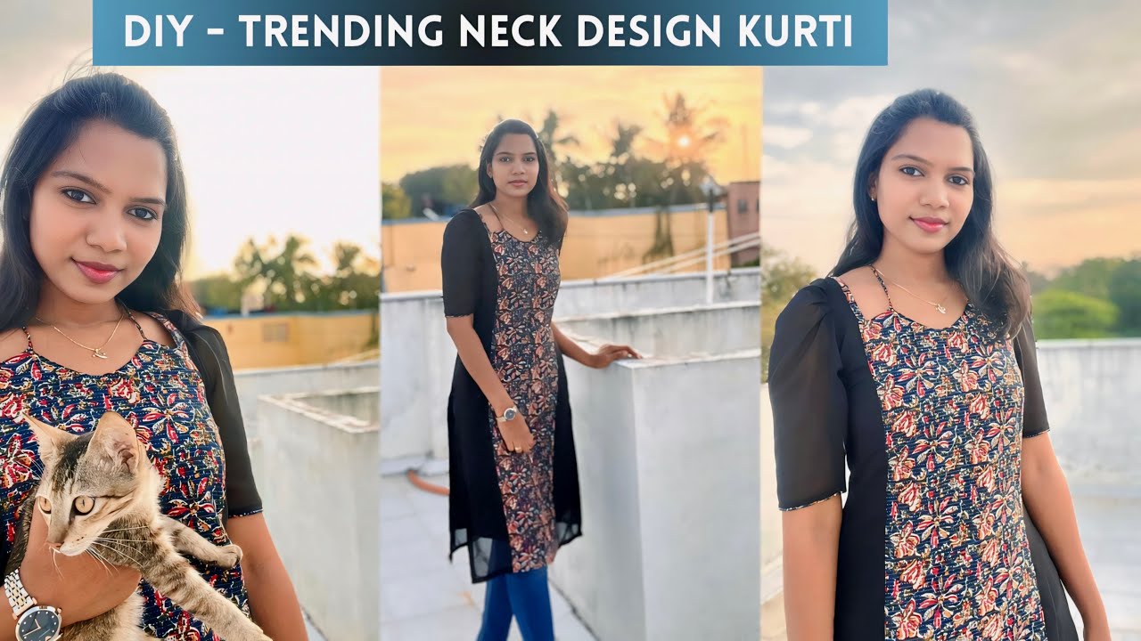 Trending Dori Neck design Kurti Cutting and Stitching in Tamil | kurti tutorial