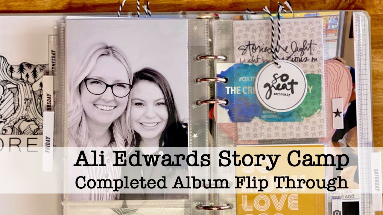 Ali Edwards Story Camp // Completed Album Flip Through