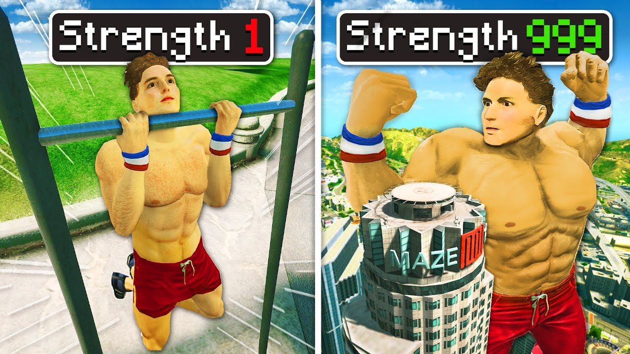 Улучшение Be The STRONGEST MAN в GTA 5.. (Модификации)