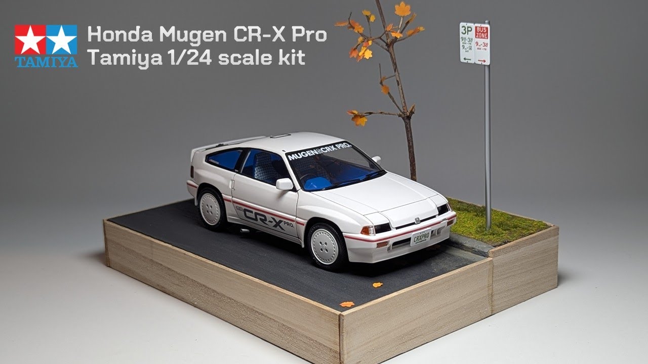 [Full Build] Honda Ballade Sports Mugen CR-X Pro - Tamiya 1/24 Scale Model Kit Diorama