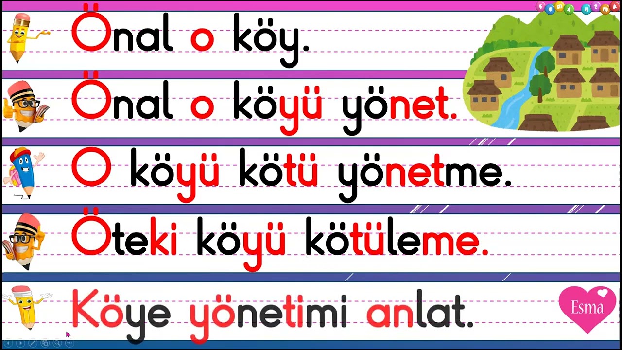 &Ouml; R I D S B Sesleri ile İlgili Okuma C&uuml;mleleri / Sesli Okuma  / Hızlı Okuma / 3.Grup sesleri