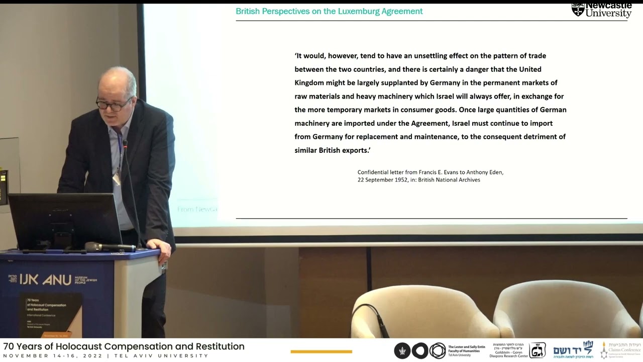 British Perspectives on the West-German-Israeli Negotiations & Luxembourg Agreement - Daniel Siemens