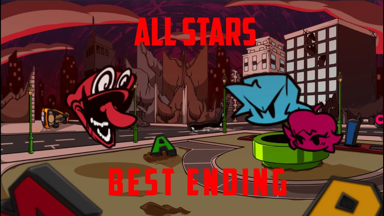 [FNF] Mario's Madness : ALL STARS BEST ENDING - [MMV2 UST]