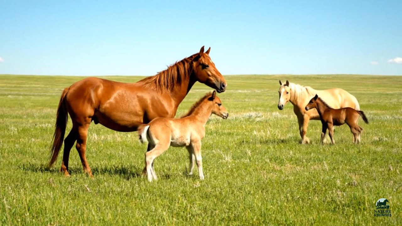 Wild Horses Running Free in Nature!