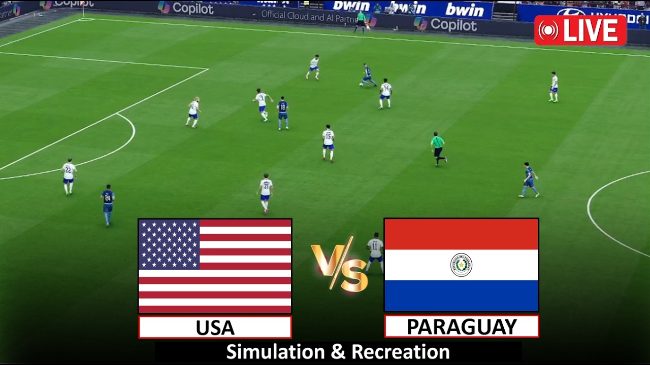 🔴Live : USA vs Paraguay I World Cup 2026 i Full Game Live Streaming Today I Video Game Simulation