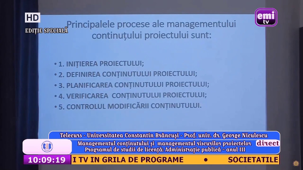 Telecurs - Universitatea Constantin Brancuși - Prof. univ. dr. George Niculescu