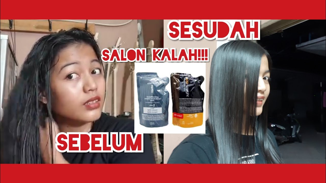 TUTORIAL LURUSIN RAMBUT ATAU SMOOTING SENDIRI DIRUMAH PAKAI OBAT PELURUS RAMBUT MATRIX | REVIEW