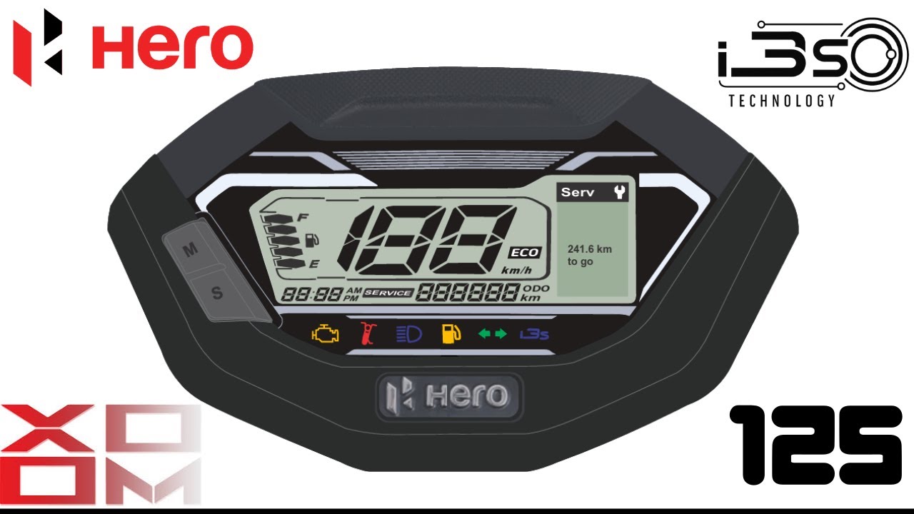 Hero Xoom 125 Meter Console Features, Navigation Settings and Mobile Connectivity