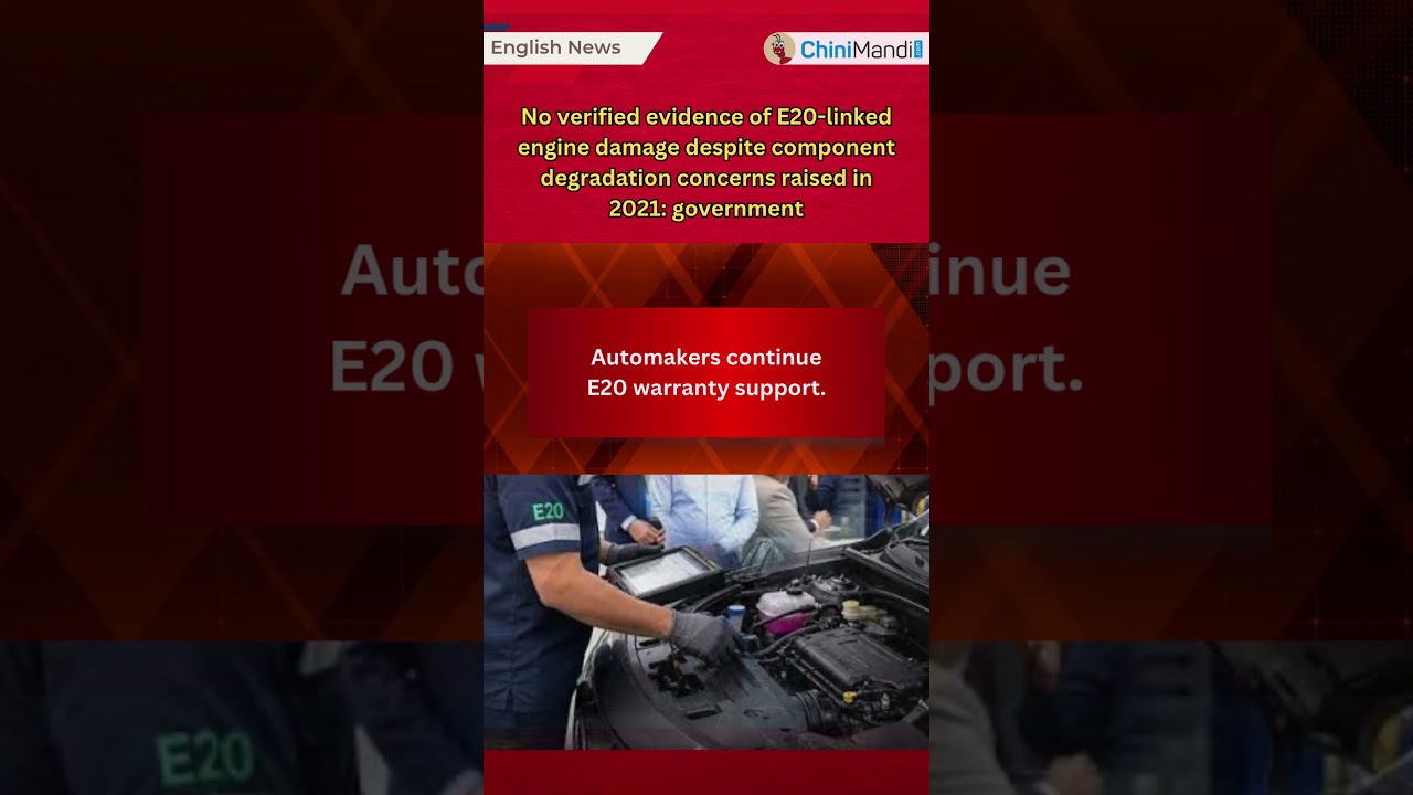 Government: No Verified Evidence of E20 Fuel Causing Engine Damage