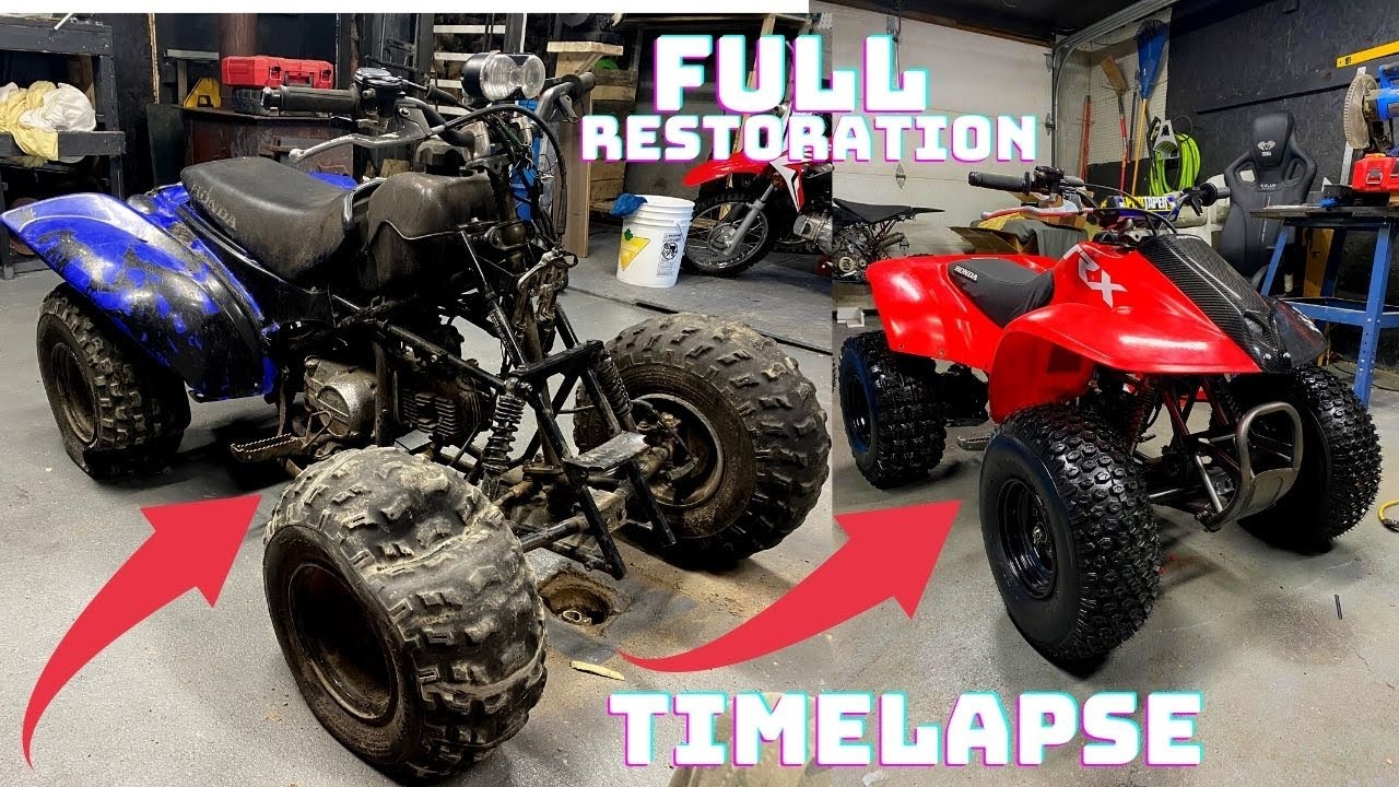 Complete Restoration Abandoned Kids Mini Atv Honda | Timelapse