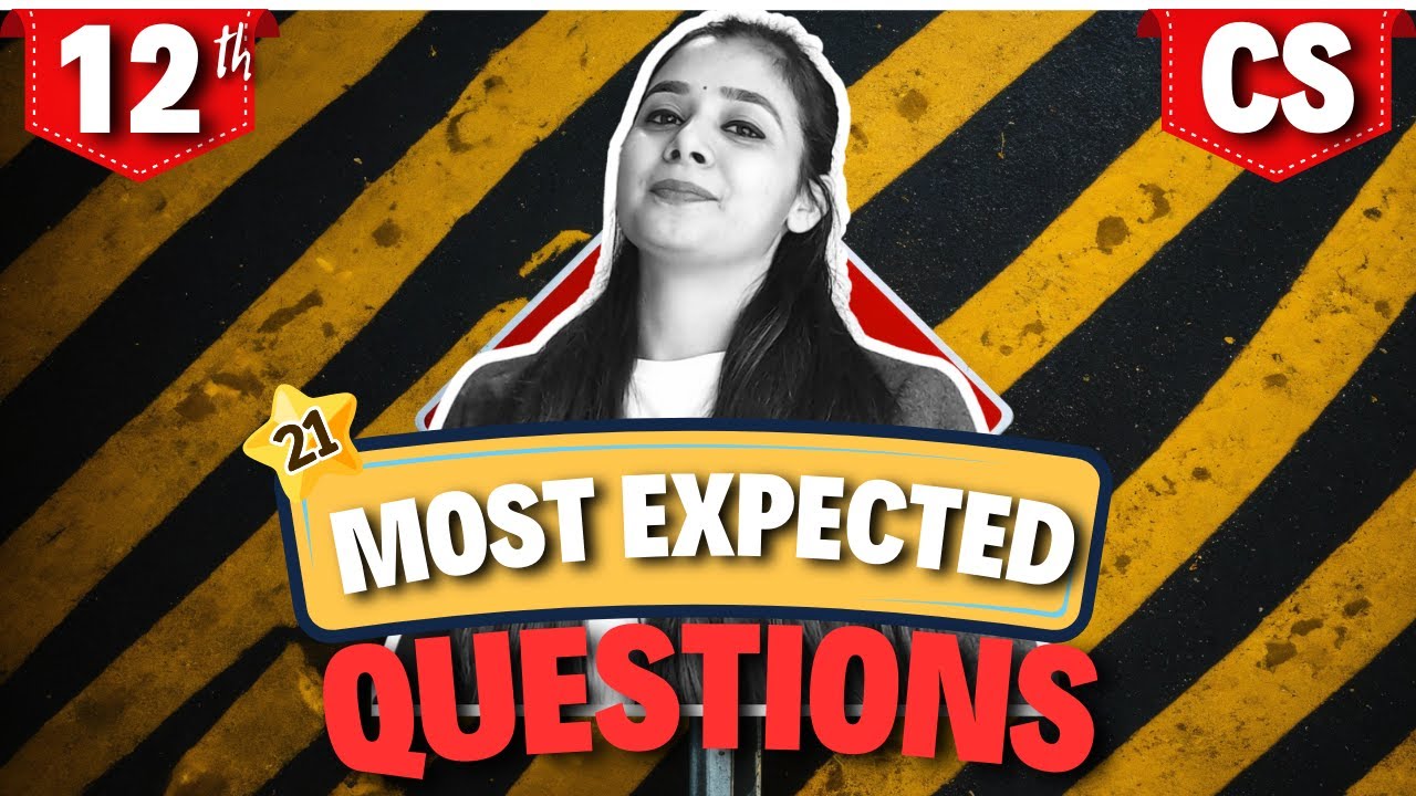 Day 21 - Most Expected Questions in Class 12 Computer Science #csclass12  #lovejeetarora
