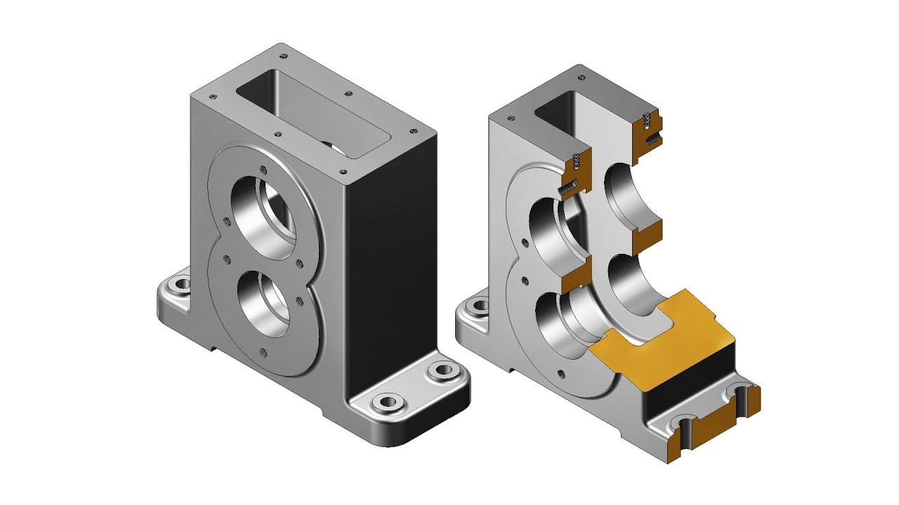 Gearbox Housing 3D modeling in CATIA V5 Part Design