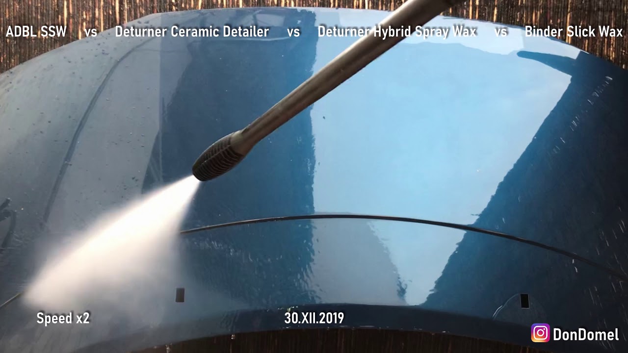 SSW vs Deturner Ceramic Detailer i Hybrid Spray Wax vs Binder Slick Wax - update after 9 days