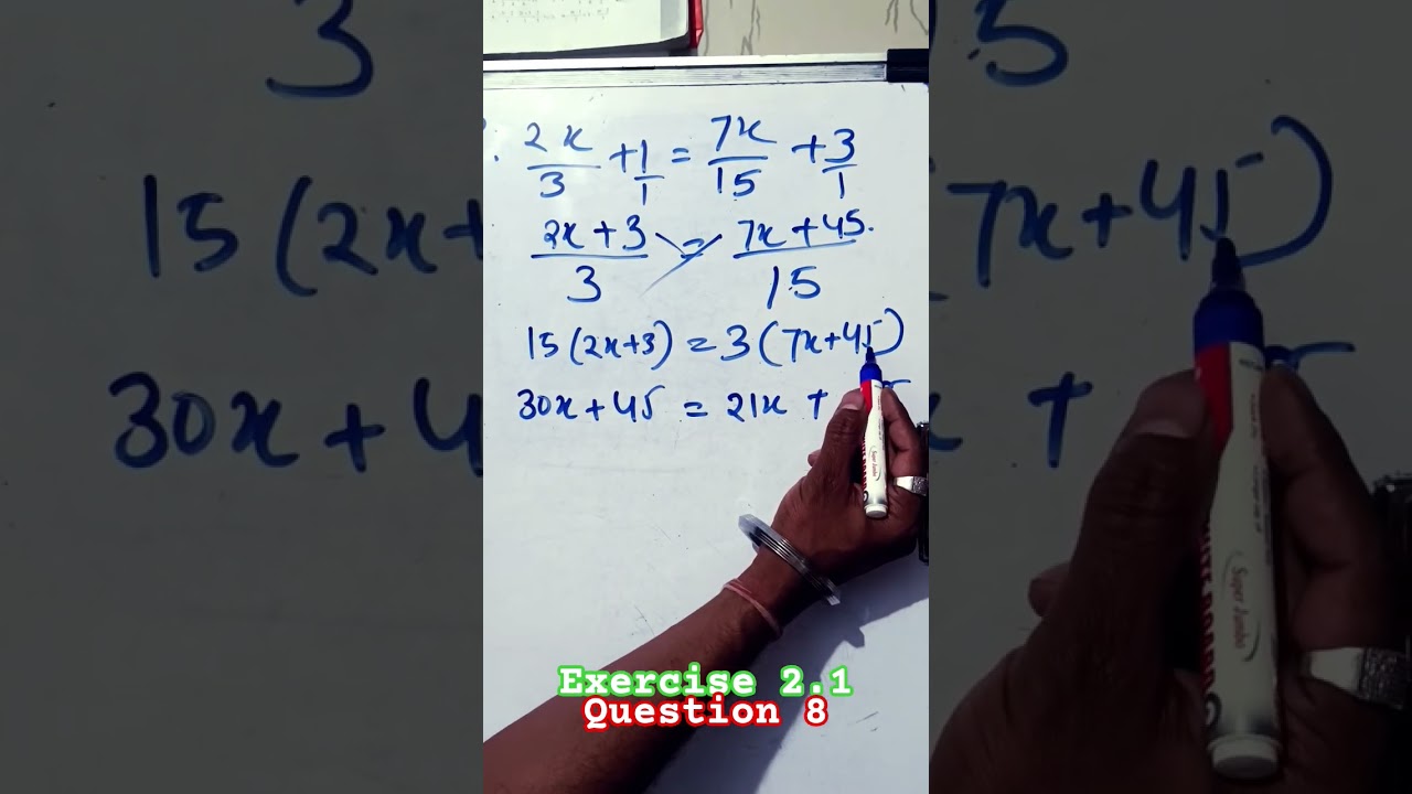 NCERT Solutions Class VIII Chapter 2 Exercise 2.1 Question 8 Linear equations in One Variable 