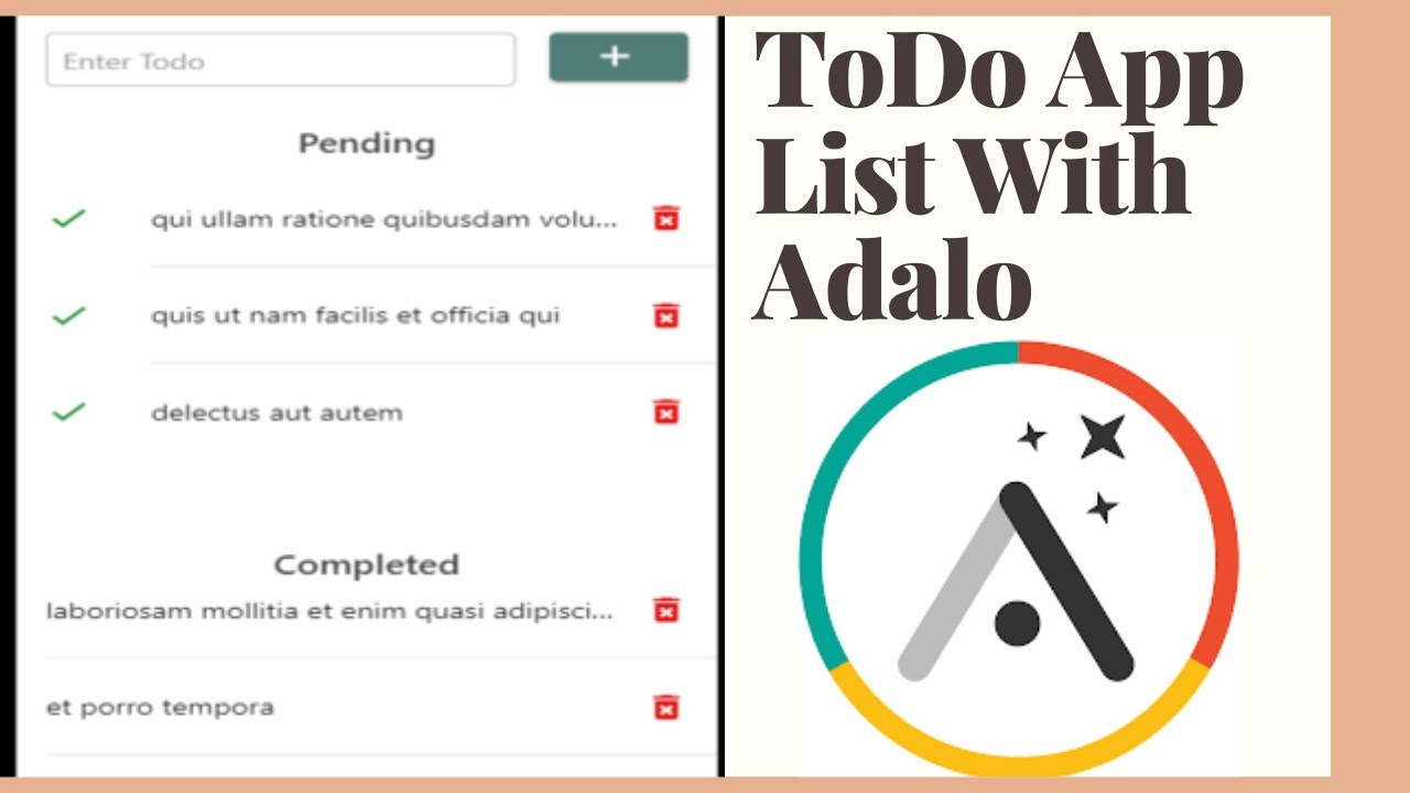 Todo app with Adalo || Adalo || delete functionality in Adalo. Todo with Adalo || todo list adalo