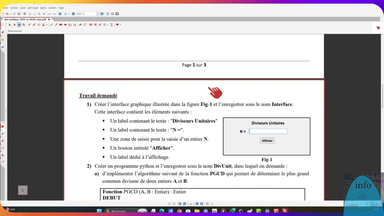 Bac scientifique info séance direct | Correction Bac 2025 9h30 Python division unitaire