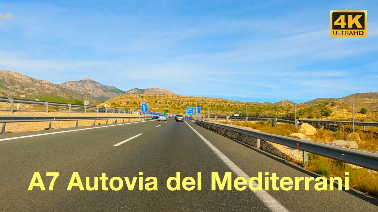 4K Drive Round A7/A77 From Castalla To Alicante
