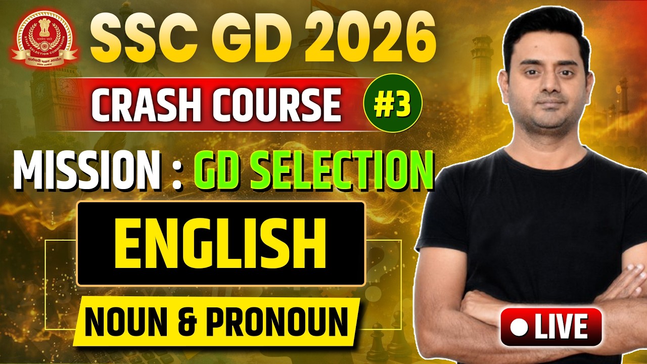 SSC GD CRASH COURSE 2026 | MISSION:GD SELECTION | PREVIOUS YEAR QUESTIONS I GD ENGLISH BY NIKIJ SIR