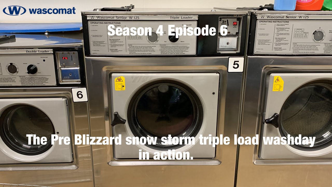 Laundromat day S4 Episode 6 The Pre Blizzard storm Wascomat senior W125 Commercial Washer action.