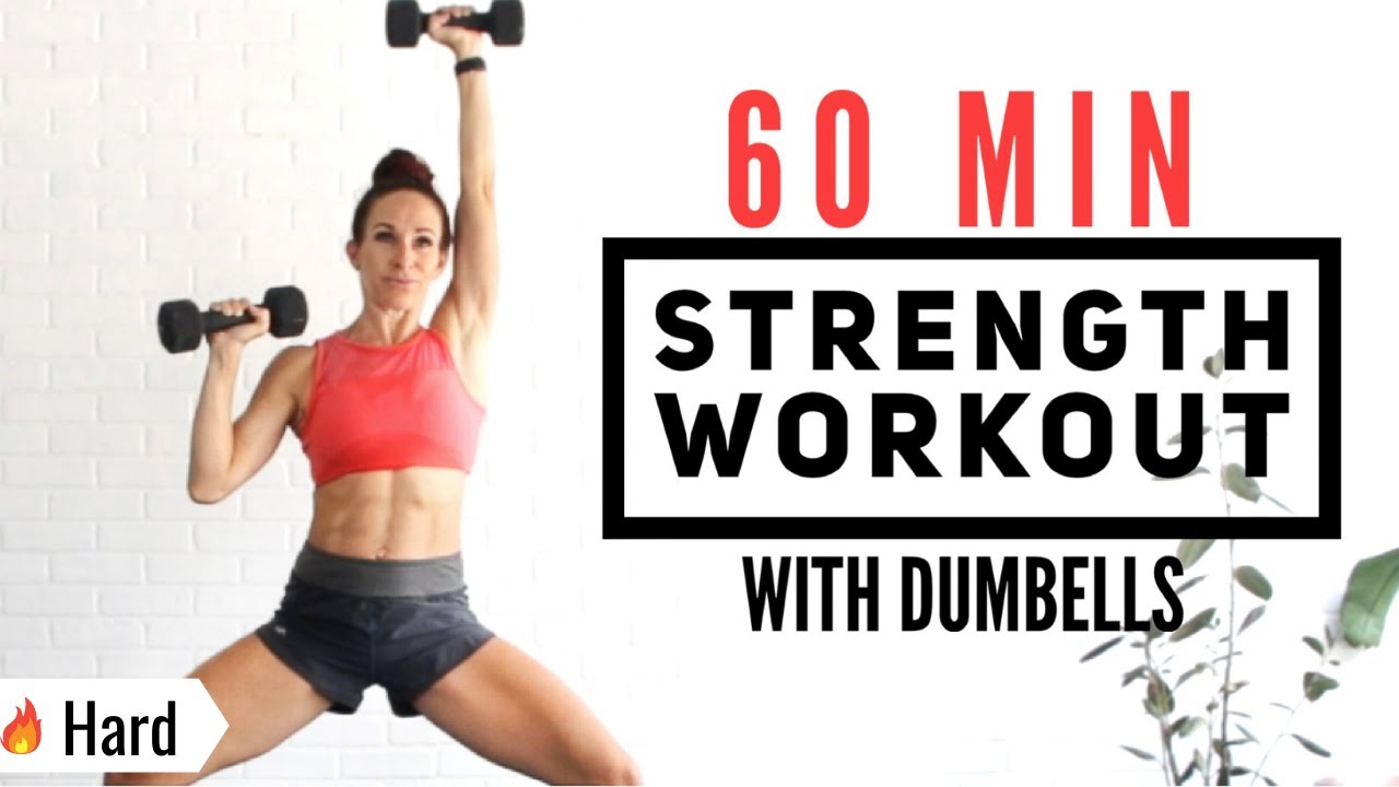 FULL BODY 60 MIN Strength Workout | DUMBBELLS | Burn fat & Tone Muscles | Low Impact