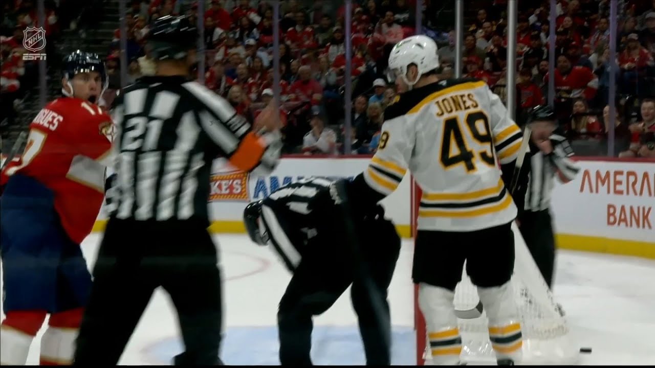 Max Jones Accidentally Slashes Linesman