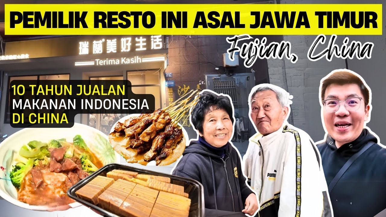 SUAMI ISTRI USIA 80 TAHUN JUALAN MAKANAN INDONESIA DI CHINA | TIONGHOA KELAHIRAN JAWA TIMUR