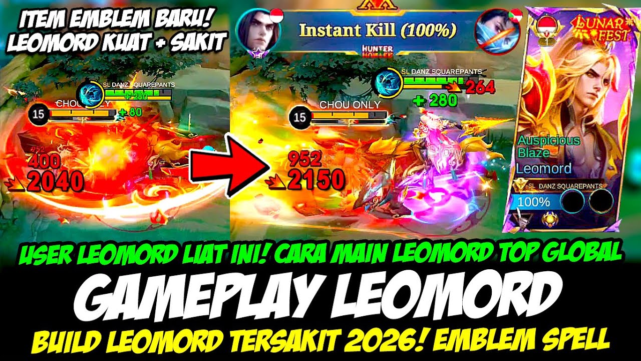 GAMEPLAY LEOMORD LUNAR FEST❗TIPS MAIN LEOMORD TERBARU❗BUILD LEOMORD TERSAKIT 2026❗LEOMORD TOP GLOBAL