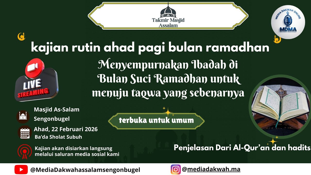 kajian rutin ahad pagi | Masjid As-salam sengonbugel