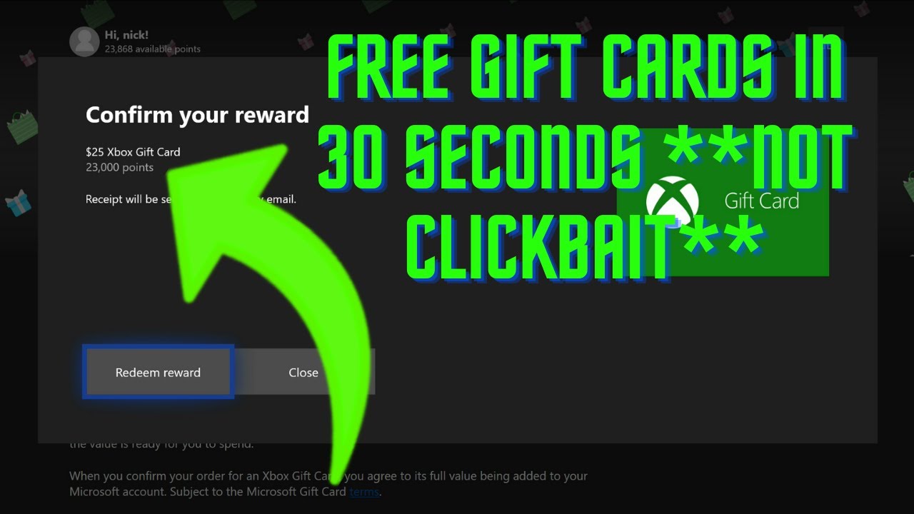 HOW TO REDEEM FREE XBOX GIFT CARDS!!! **NOT CLICKBAIT**