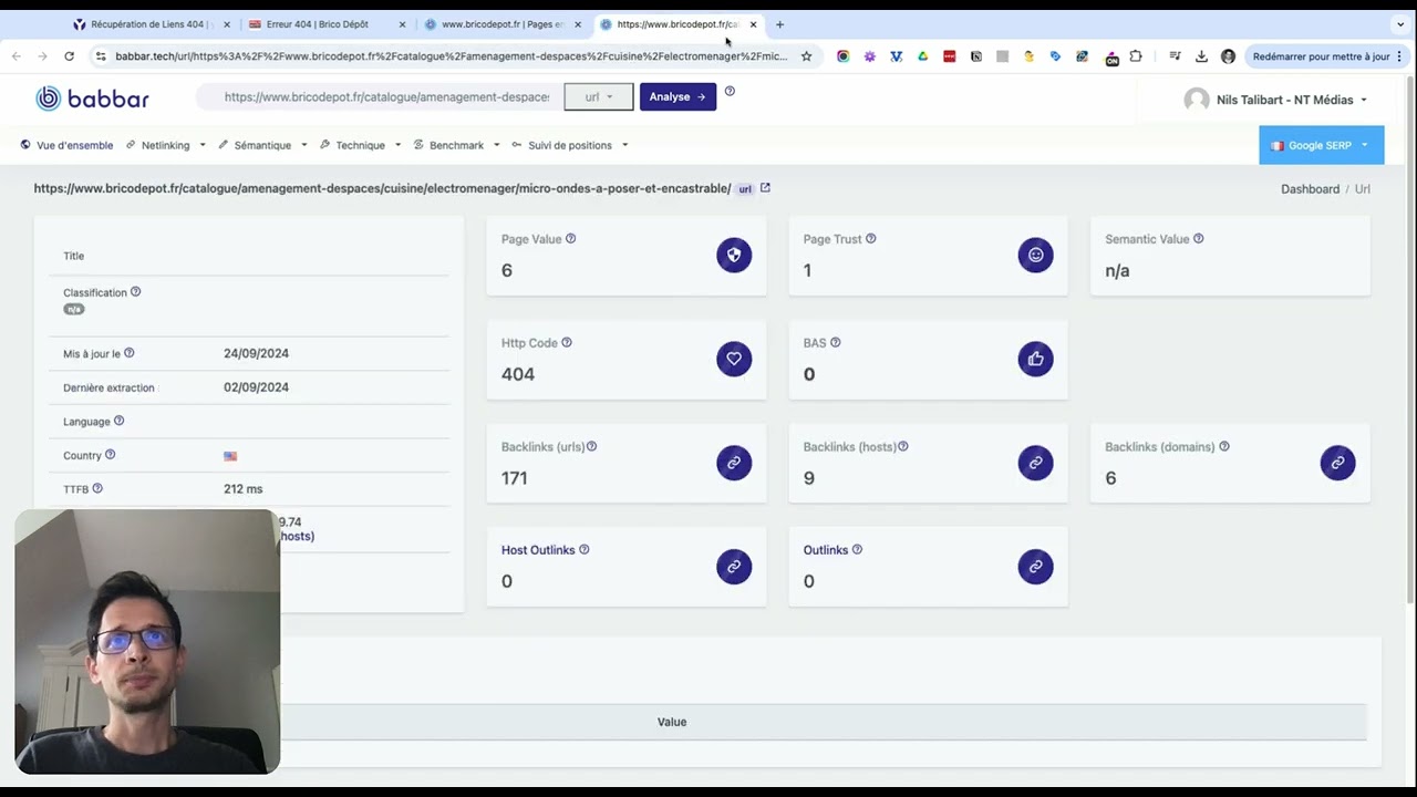 Gagner des backlinks en corrigeant ses pages en erreur 404 qui en reçoivent