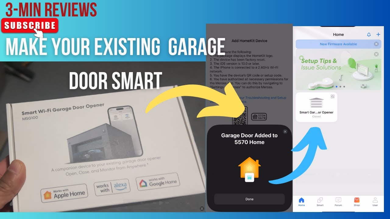Setup and Install Smart Controller on Garage Existing Door