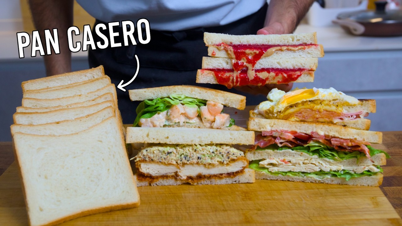 C&oacute;mo hacer PAN DE MOLDE bueno (y 5 sandwiches)