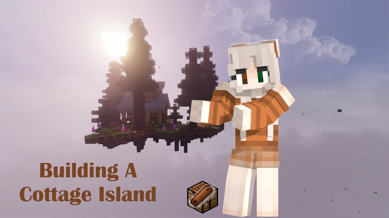 Building a Cozy Cottage on a Peaceful Floating Island | Minecraft Ambience (No Commentary)