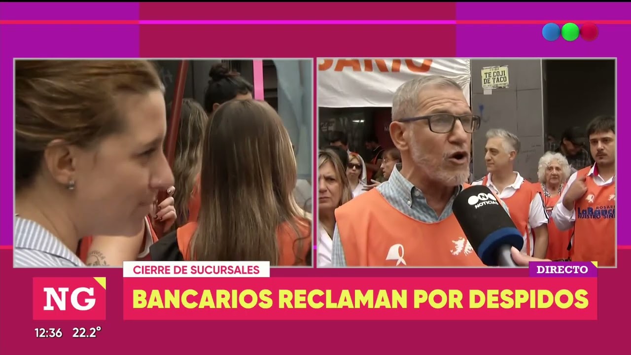Bancarios reclaman por despido - TELEFE ROSARIO