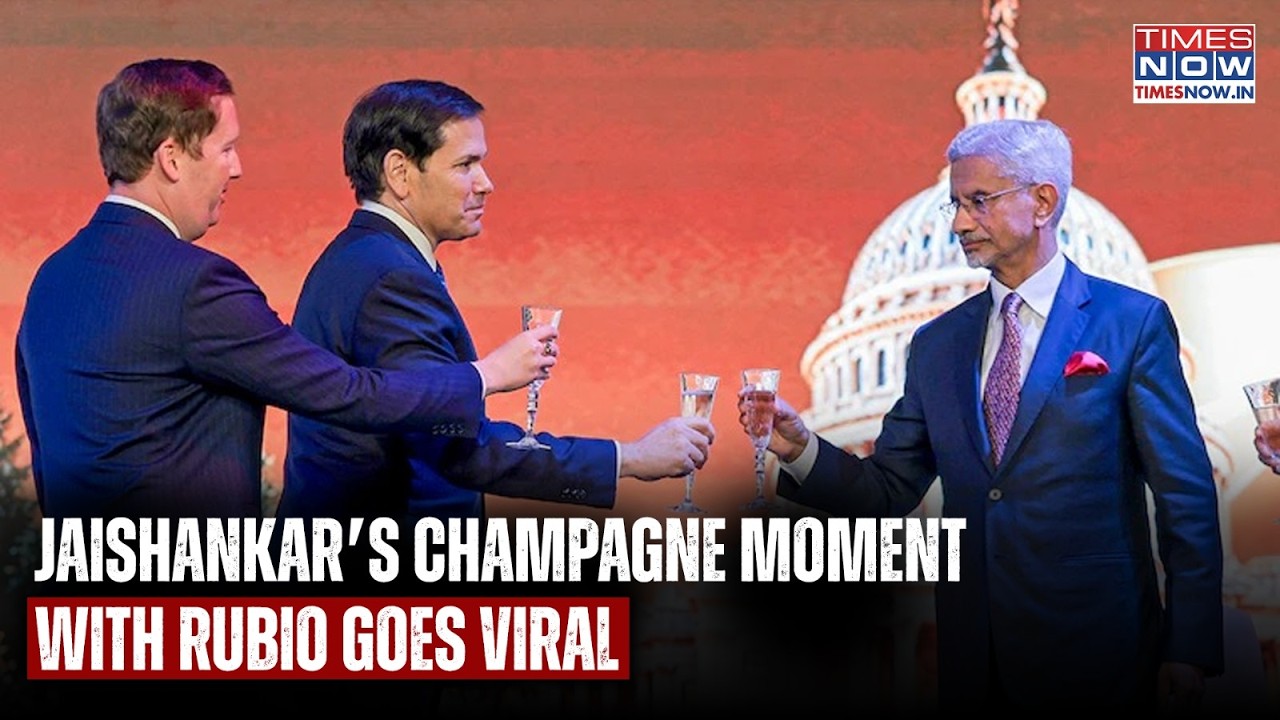 S. Jaishankar's Champagne Moment With Marco Rubio Goes Viral, EAM Doesn't Take A Sip | Watch