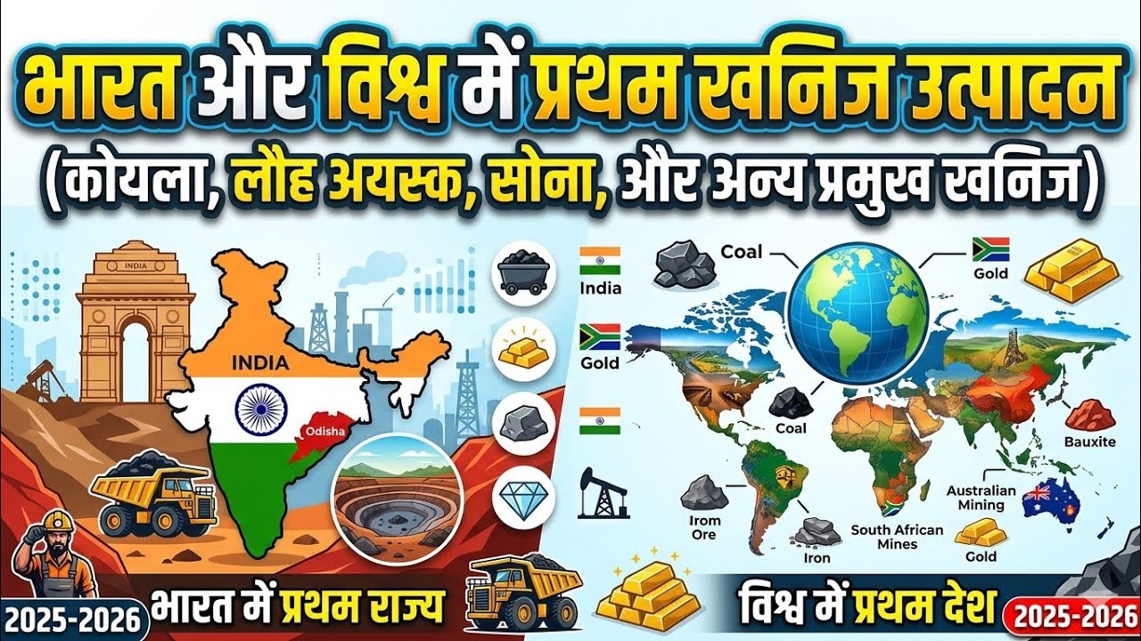 खनिज उत्पादन में भारत और विश्व में प्रथम | Important GK Questions | Bihar SI / Competitive Exam 2026