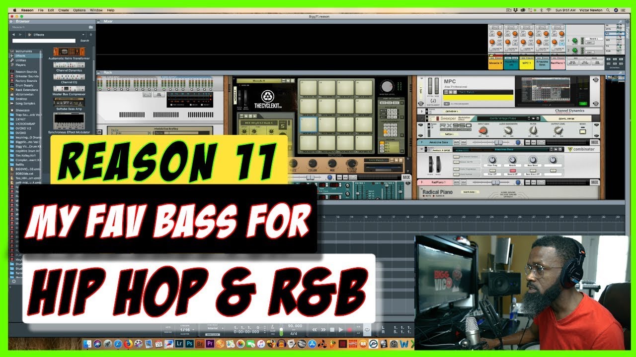 MY FAVORITE BASS FOR HIP HOP & R&B IN REASON | REASON STUDIOS | REASON 11