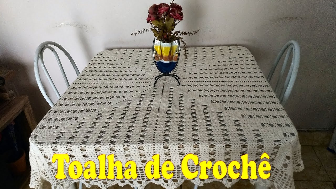 ✅Toalha de Croch&ecirc; Tamanho 1.30x1.30