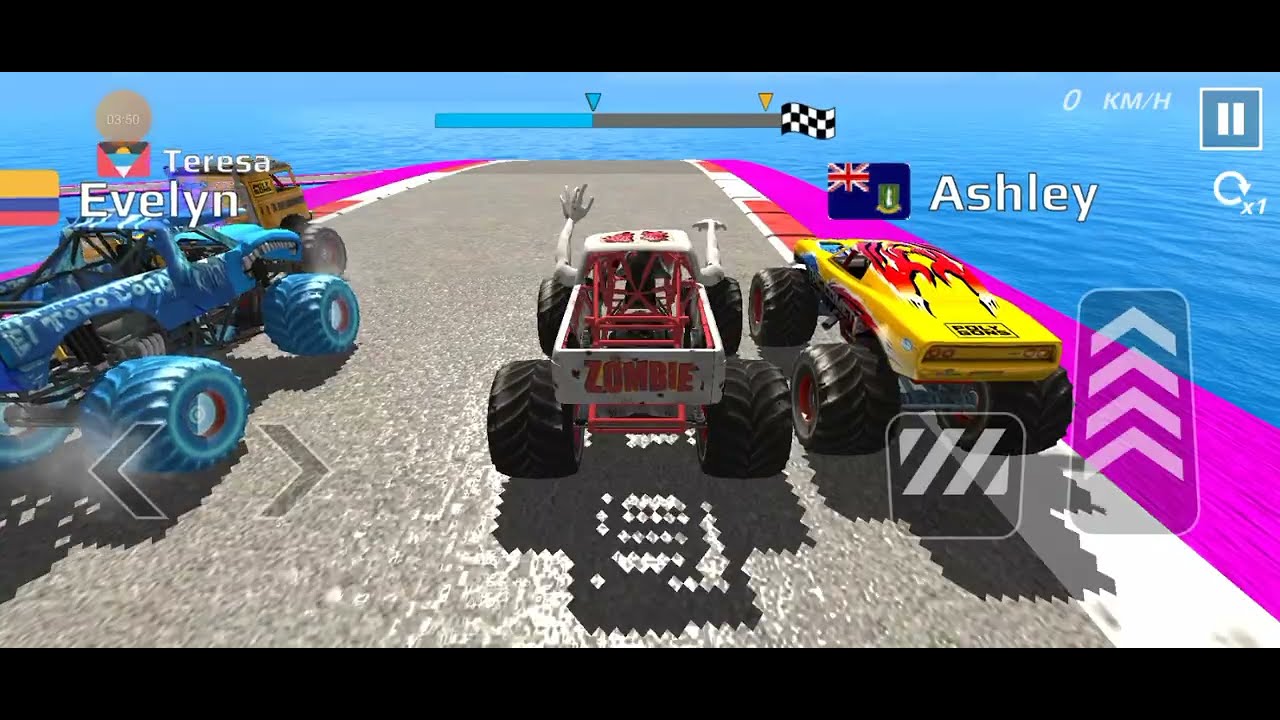 Monster Truck Mega Ramp Impossible Driver - 4×4 Ultimate Car Stuntts Gt Racing - Android Gameplay