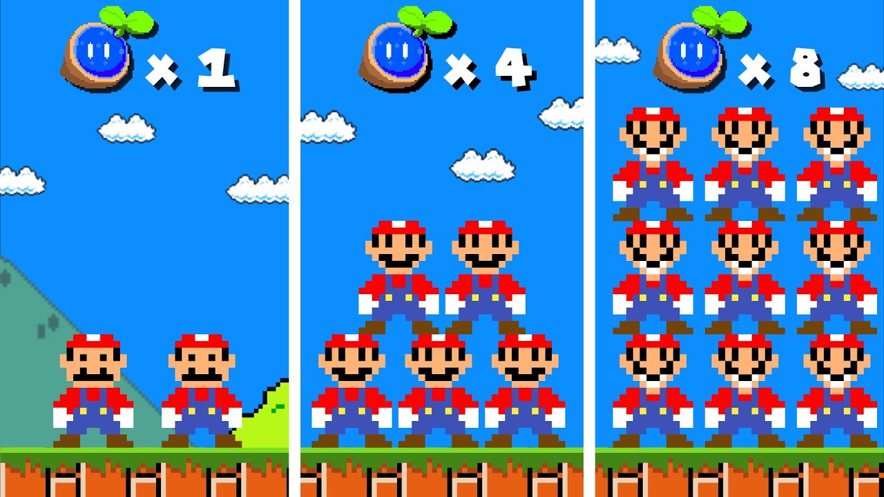 Super Mario Bros. but Every Seed CLONES Mario!