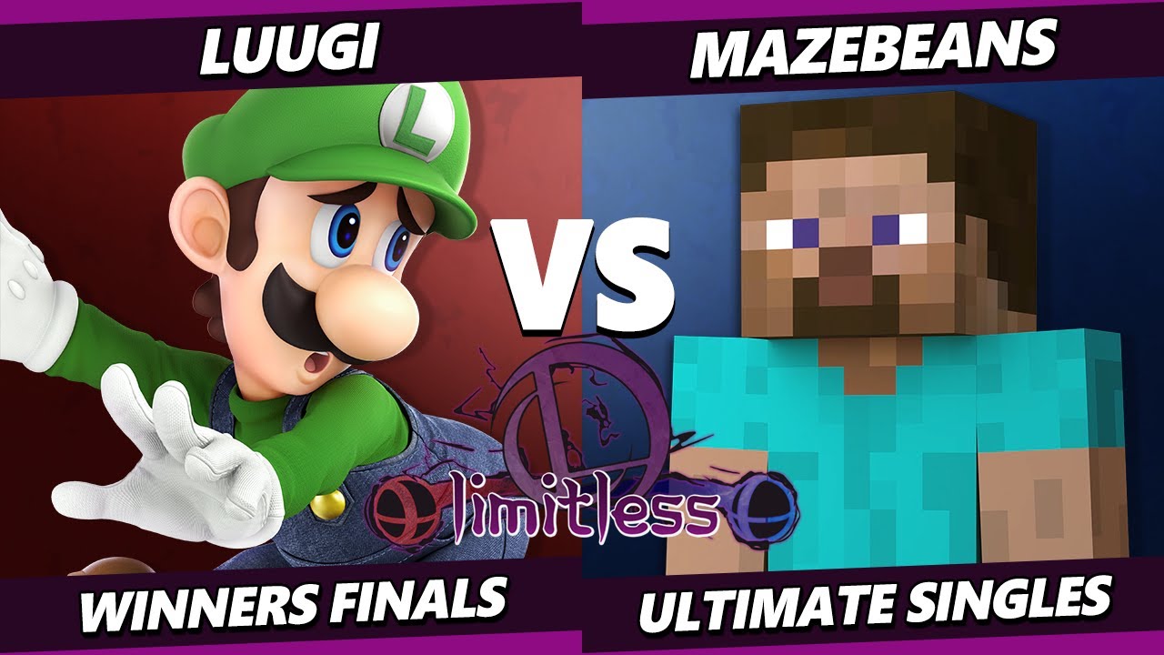 Limitless 1 Winners Finals - Luugi (Luigi) Vs. Mazebeans (Steve) SSBU Ultimate Tournament