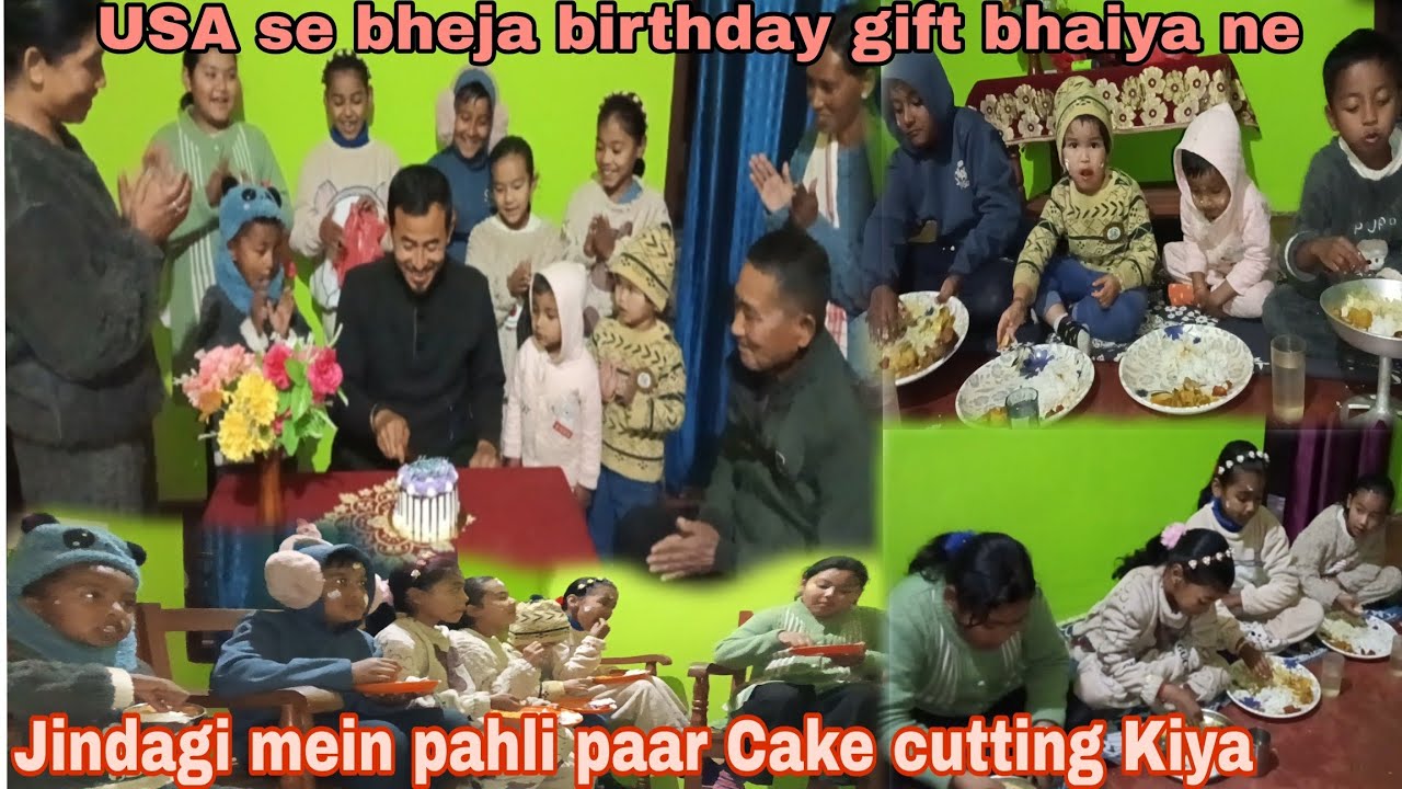 Jindagi mein pahli bar cake Cutting kiya//USA se Bheja Birthday gift bada Bhaiya ne