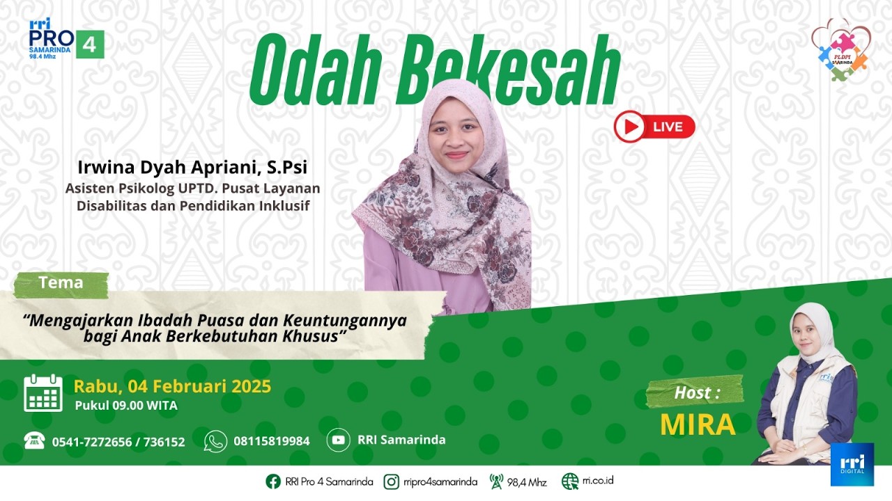 MENGAJARKAN IBADAH PUASA DAN KEUNTUNGANNYA BAGI ANAK BERKEBUTUHAN KHUSUS || ODAH BEKESAH
