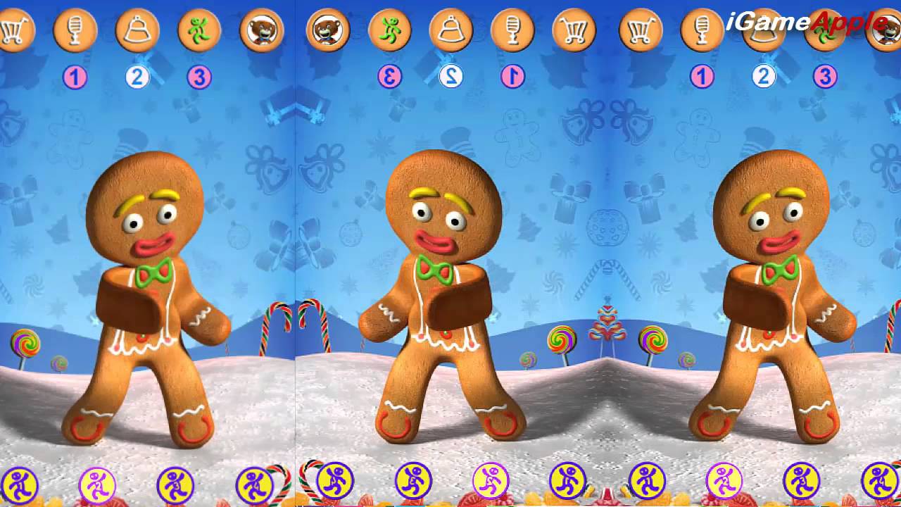 TALKING GINGER BREAD MAN - Free Game - Review Gamepley / Walkthrough (iPhone / iPad)