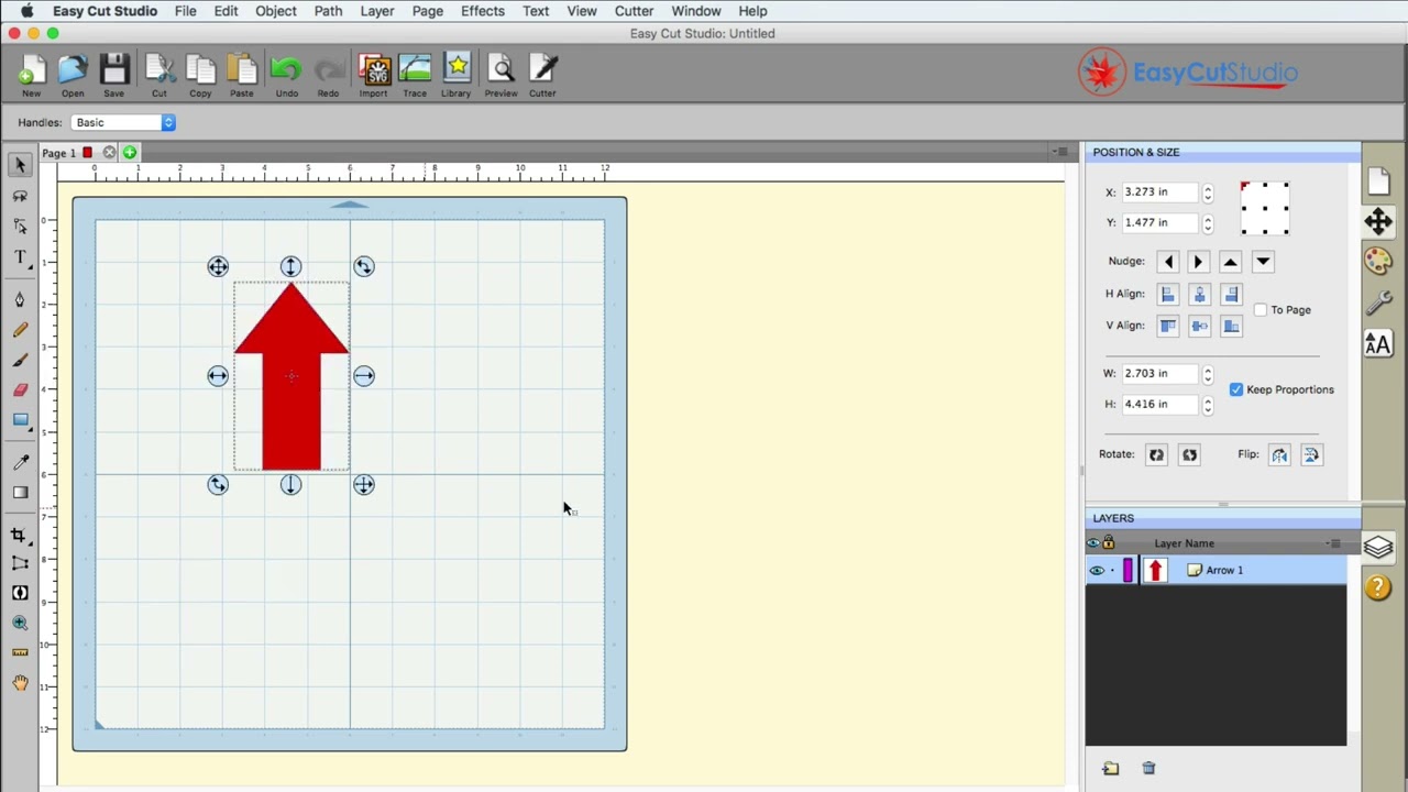 Easy Cut Studio: Document Settings