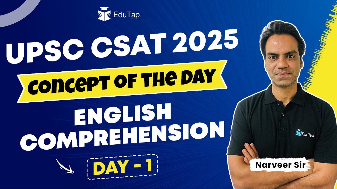 UPSC CSAT Reading Comprehension | CSAT English Online Classes | UPSC CSAT Strategy 2025 |EduTap UPSC