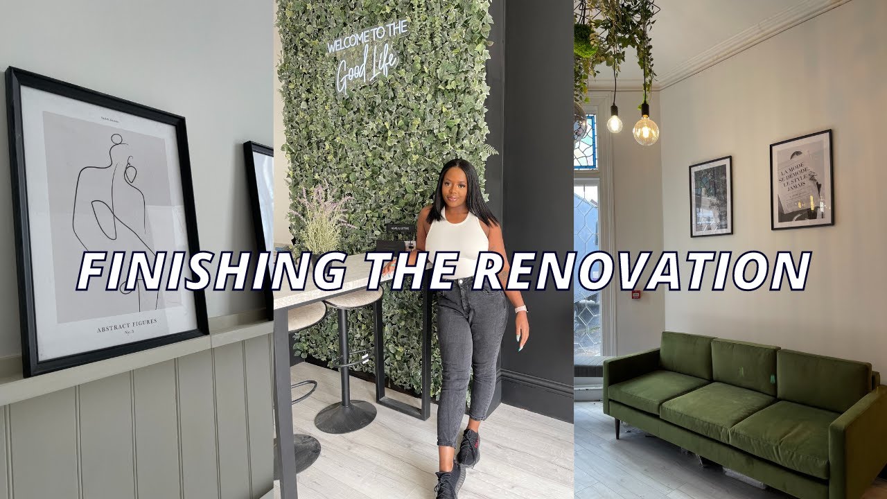 swyft sofa unboxing, diy plant wall, easy wall panelling | FINISHING THE RENOVATION