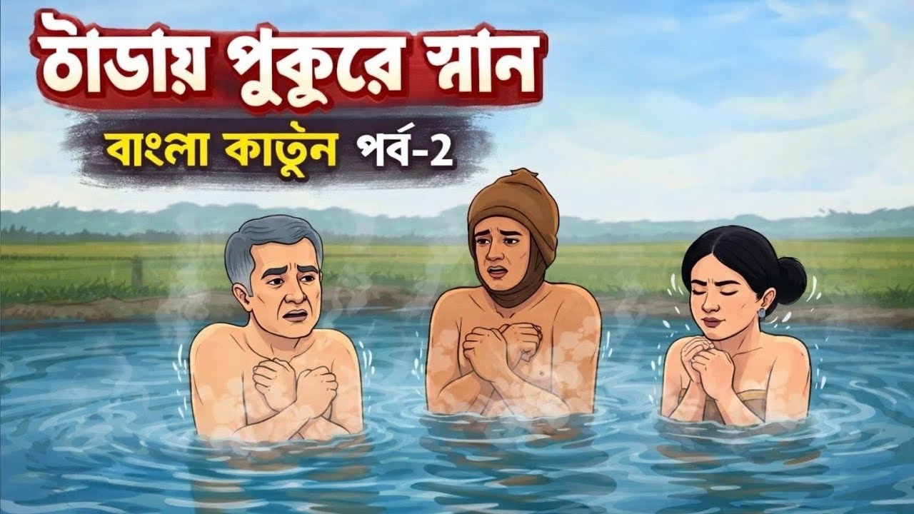 📌💥‎ঠান্ডায় পুকুরে স্নান I বাংলা কার্টুন I পর্ব-২ I #cool #sitkale #BengaliKids