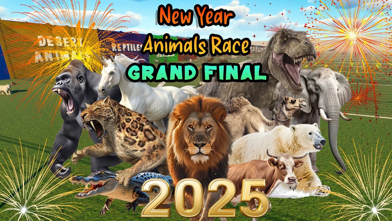 200 Animals Race in New Year Track 2025 Planet Zoo included Big Cats Farm & Ancient Animals Final
